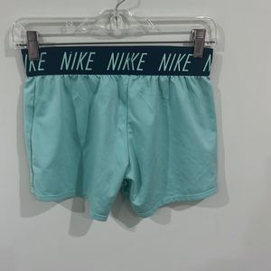 teal nike spandex shorts